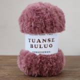 Solid color fake fur yarn 100g each skein