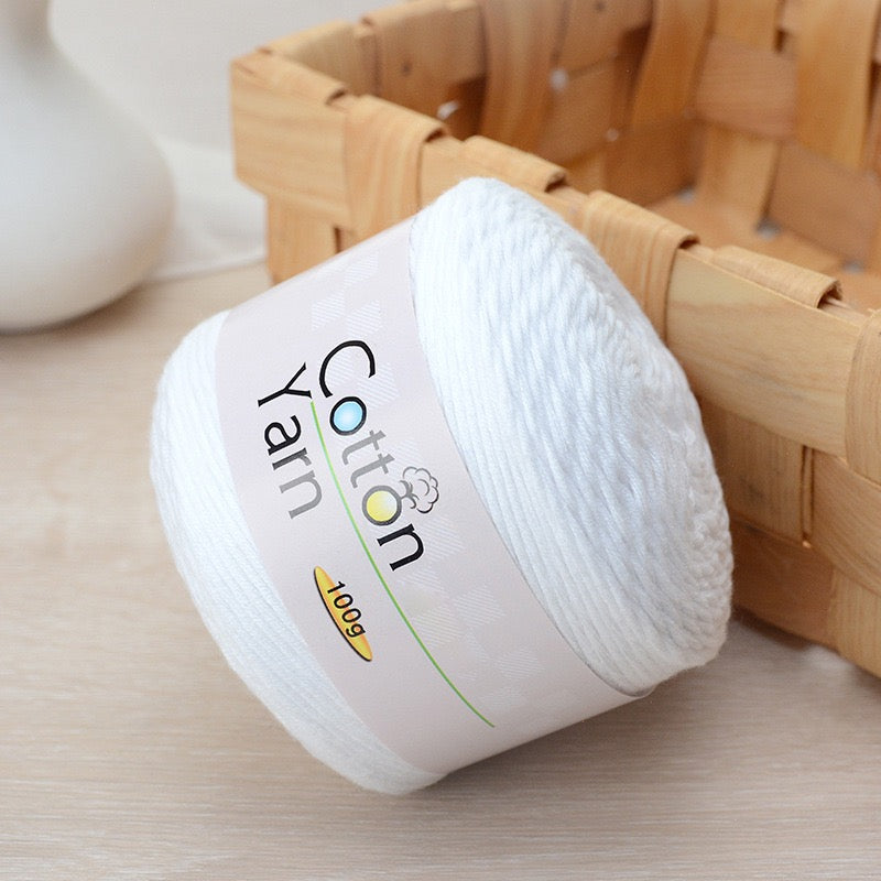 Solid color 16-ply 100%cotton yarn 100g each skein