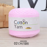 Solid color 16-ply 100%cotton yarn 100g each skein