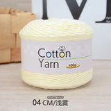 Solid color 16-ply 100%cotton yarn 100g each skein