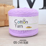 Solid color 16-ply 100%cotton yarn 100g each skein