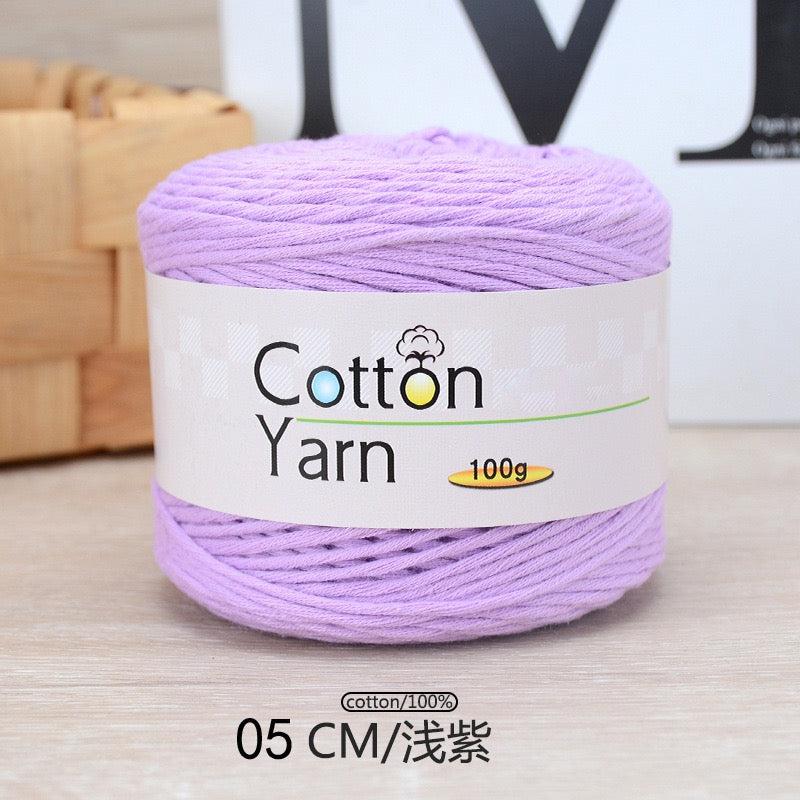 Solid color 16-ply 100%cotton yarn 100g each skein