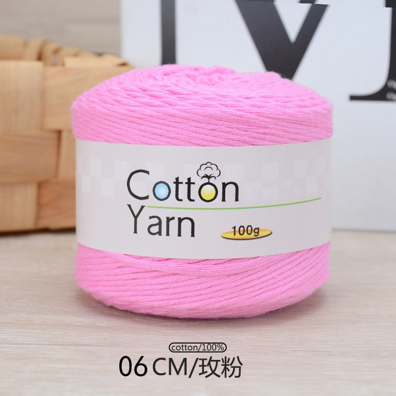 Solid color 16-ply 100%cotton yarn 100g each skein