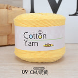 Solid color 16-ply 100%cotton yarn 100g each skein