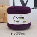 Solid color 16-ply 100%cotton yarn 100g each skein