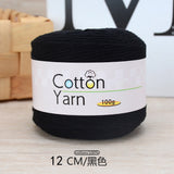 Solid color 16-ply 100%cotton yarn 100g each skein