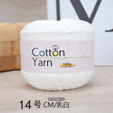Solid color 16-ply 100%cotton yarn 100g each skein