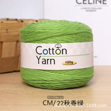 Solid color 16-ply 100%cotton yarn 100g each skein