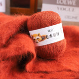 hairy solid color yarn wool mixed 50g each skein