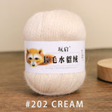 hairy solid color yarn wool mixed 50g each skein