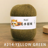 hairy solid color yarn wool mixed 50g each skein