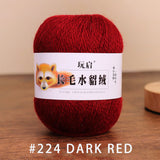 hairy solid color yarn wool mixed 50g each skein