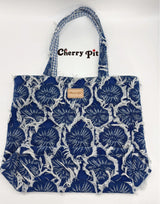 Jeans jacquard tote bag