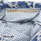 Jeans jacquard tote bag