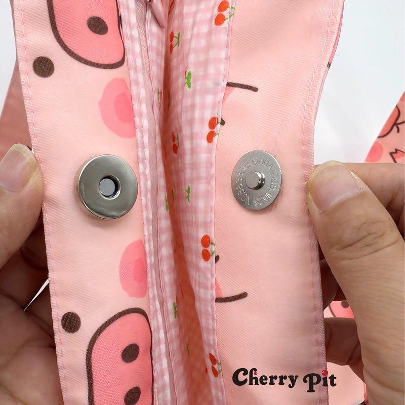cute piggy pattern canvas tote bag