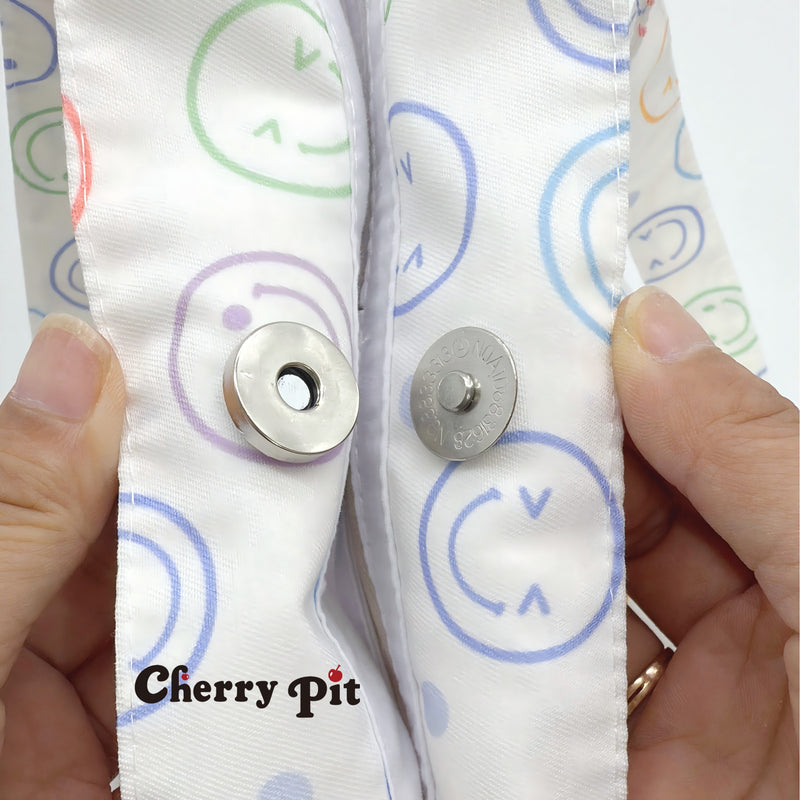 Smile pattern canvas tote bag
