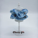 100%silk cute pumpkin print scrunchie