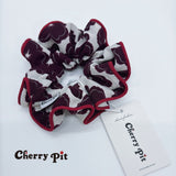 High quality chiffon flower print fabric scunchie&nbsp;