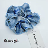 100%silk cute pumpkin print scrunchie