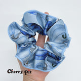 100%silk cute pumpkin print scrunchie
