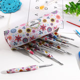 Sunflower printted crochet set-14pcs Kit include the bag