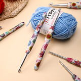 Sunflower printted crochet set-14pcs Kit include the bag