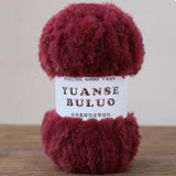 Solid color fake fur yarn 100g each skein