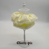 High quality and shiny fabric scunchie with crystal trim
