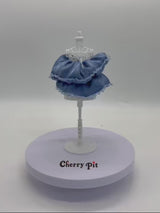 High quality and shiny fabric scunchie with crystal trim