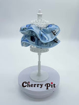 100%silk cute pumpkin print scrunchie